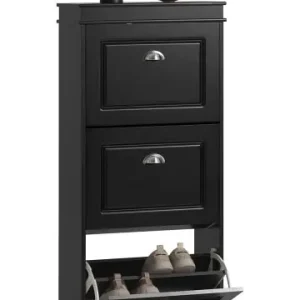 Wochenendangebot SoBuy Schuhkipper in Schwarz - (B)53 x (H)117 x (T)24cm günstig kaufen | limango