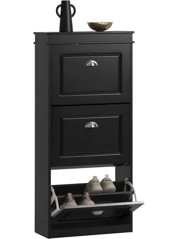 Wochenendangebot SoBuy Schuhkipper in Schwarz - (B)53 x (H)117 x (T)24cm günstig kaufen | limango