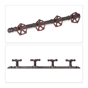 relaxdays 2 x Wandgarderobe in Braun - (B)46,5x (H)6,5 x (T)6 cm günstig kaufen | limango Günstig