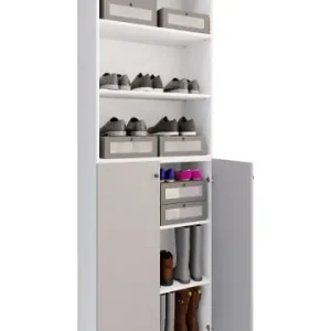 Angebot VCMXL Holz Großer Schuhschrank Schuhkommode Lona 6 in Weiß / Grau günstig kaufen | limango