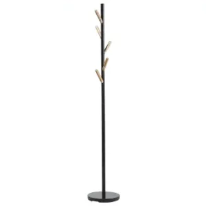 Rabatt Beliani Kleiderständer ALBIN in Schwarz/Braun - (W) 30 x (H) 170 x (L) 30 cm günstig kaufen | limango