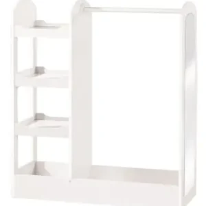 Direktkauf roba Garderobe aus Holz, weiß lackiert, mit Spiegel, Regal & Kleiderstange günstig kaufen | limango