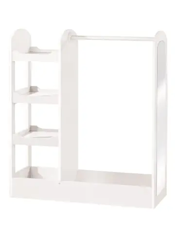 Direktkauf roba Garderobe aus Holz, weiß lackiert, mit Spiegel, Regal & Kleiderstange günstig kaufen | limango