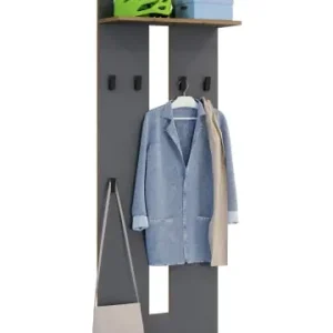 VCMHolz Set Dielenmöbel Gardeobe Kleiderhaken Salia L in Anthrazit günstig kaufen | limango Top-Seller