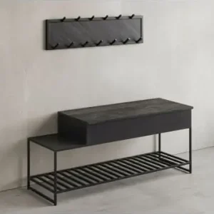 Abverkauf KADIMA DESIGN Sitzbank | Mango Massiv, 110cm, Wandgarderobe, Schuhbank günstig kaufen | limango