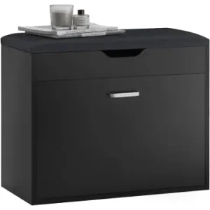 Begrenztes Angebot SoBuy Schuhbank in Schwarz - (B)60 x (H)49 x (T)30cm günstig kaufen | limango