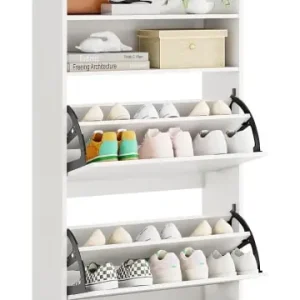 COSTWAY Schuhschrank mit 2 Klappen in Weiß günstig kaufen | limango Sofort Bestellen