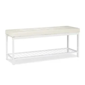 Meistverkauft relaxdays Schuhbank in Weiß - (B)115 x (H)49 x (T)40 cm günstig kaufen | limango