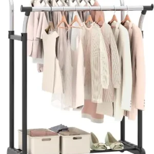 COSTWAY Kleiderständer auf Rollen 87,5 x 51 x 106-175 cm in Silber günstig kaufen | limango Geprüft