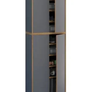 Angebot VCMXL Holz Großer Schuhschrank Schuhkommode Salia B60 in Anthrazit günstig kaufen | limango