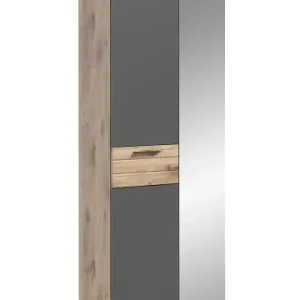 xonox.home Garderobenschrank(B/H/T: 70x200x37 cm) in Nox Oak Nachbildung und Basalt grau günstig kaufen | limango Super-Preis