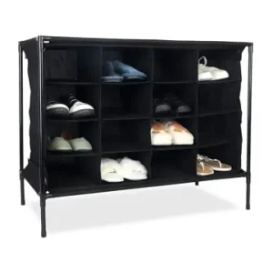 relaxdays Camping-Schuhregal in Schwarz - (B)84 x (H)65 x (T)36 cm günstig kaufen | limango Preiswert