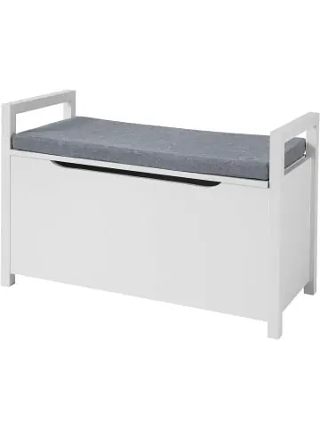 Günstig SoBuy Truhenbank in Weiß - (B)86 x (H)54 x (T)38cm günstig kaufen | limango