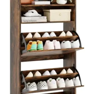 COSTWAY Schuhschrank mit 2 Klappen in Braun günstig kaufen | limango Letzte Chance