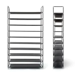 Knallerangebot relaxdays 3x Schuhregal in Schwarz - (B)100 x (H)175,5 x (T)29 cm günstig kaufen | limango