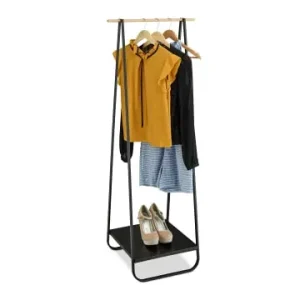 relaxdays Kleiderständer in Schwarz/ Natur - (B)56 x (H)141 x (T)45 cm günstig kaufen | limango Preiswert