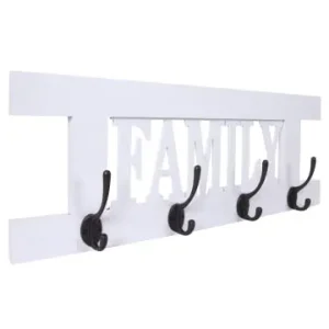 Wochenendangebot MCW Wandgarderobe C60 Family im Shabby-Look, Weiß lackiert günstig kaufen | limango