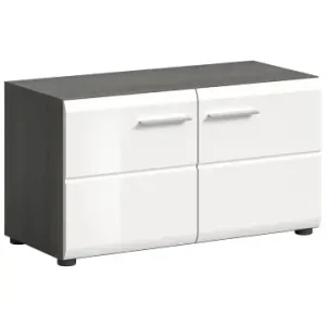 xonox.home Sitzbank(B/H/T: 80x44x37 cm) in Rauchsilber und weiß hochglanz günstig kaufen | limango Sofort Bestellen