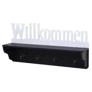 MCW Wandgarderobe D41 Willkommen mit 4 Haken, Schwarz/weiß günstig kaufen | limango Nur Heute