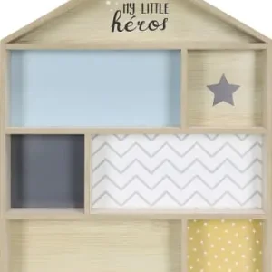 Aktuell The Home Deco Kids Wandregal "Maison" in Hellbraun/ Hellblau - (B)40 x (H)54 x (T)10 cm günstig kaufen | limango