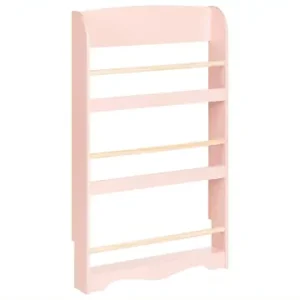 Beliani Bücherregal LILOET in Rosa/Braun - (W) 60 x (H) 100 x (L) 12 cm günstig kaufen | limango Knallerangebot