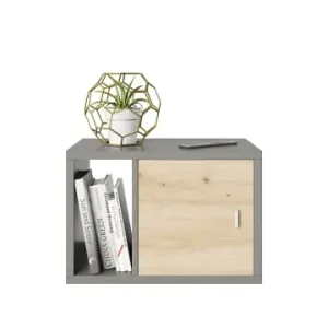 Phoenix Group AGFortuna - SET Beistelltisch / Nachtisch, inkl. Türeinsatz, grau, B/H/T: 58x39,2x34cm günstig kaufen | limango Must-Have