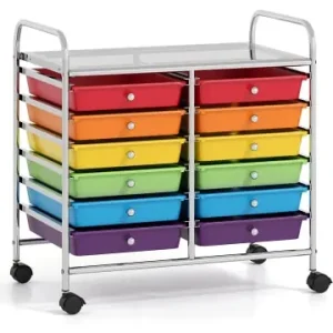 Preisknaller COSTWAY Rollwagen mit 12 stapelbaren Schubladen in Bunt günstig kaufen | limango