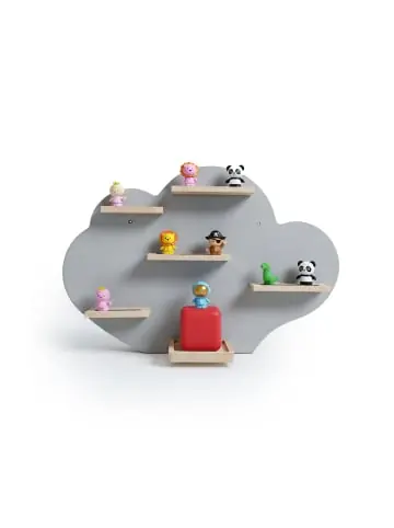 relaxdays Toniebox Regal "Wolke" in Grau - (B)61 x (H)40 x (T)17 cm günstig kaufen | limango Nur Heute