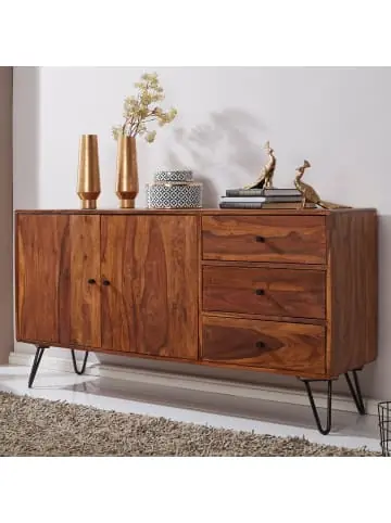 Heißes Angebot KADIMA DESIGN Sideboard WL5.629 Massivholz 145x75x40 cm Landhaus Kommode, günstig kaufen | limango