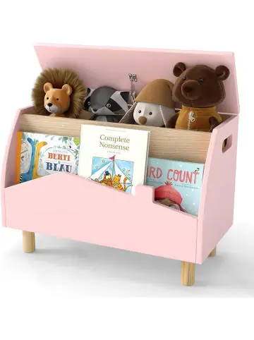 Wochenendangebot COSTWAY Spielzeugregal für Bücher Spielzeug in Rosa günstig kaufen | limango