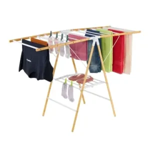 relaxdays Wäscheständer in Natur/ Weiß - (B)148 x (H)100 x (T)56 cm günstig kaufen | limango Kostenloser Rückversand