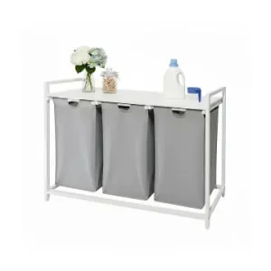 relaxdays Wäschesammler in Grau/ Weiß - (B)109,5 x (H)73,5 x (T)33 cm günstig kaufen | limango Sofort Bestellen