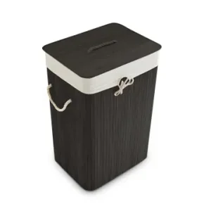 relaxdays Wäschekorb in Schwarz - (B)43,5 x (H)65,5 x (T)33,5 cm günstig kaufen | limango Neu Im Sortiment