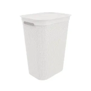 Gratis Versand Rotho Brisen Wäschebox 50l mit Deckel und Griffe in Mistelweiß günstig kaufen | limango