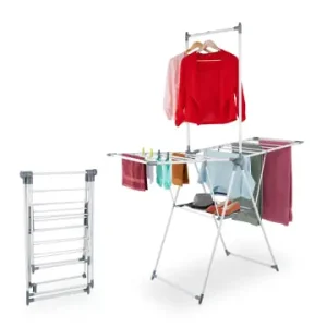 Preisknaller relaxdays Flügelwäscheständer in Weiß - (B)155 x (H)199 x (T)69 cm günstig kaufen | limango