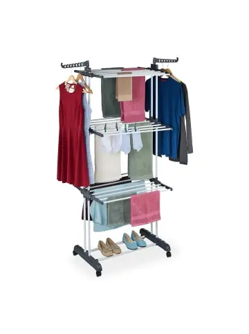 relaxdays Wäscheständer in Weiß/ Grau - (H)173 x (B)126 x (T)64 cm günstig kaufen | limango Markenware