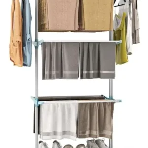 COSTWAY Wäscheständer mit Rollen in Hellblau günstig kaufen | limango Schnäppchen