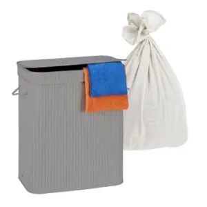relaxdays Wäschekorb in Grau - (B)52 x (H)60 x (T)32 cm günstig kaufen | limango Mega-Angebot