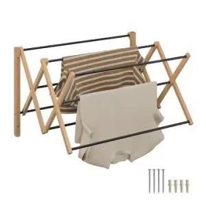 Schnäppchen relaxdays Wäscheständer Natur/ Schwarz - (B)71,5 x (H)45 x (T)59 cm günstig kaufen | limango