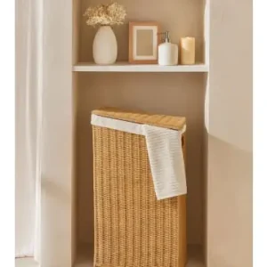 Garantierte Lieferung möbel-direkt Raumspar-Wäschekorb Wäschekorb in Rattan beigefarben günstig kaufen | limango