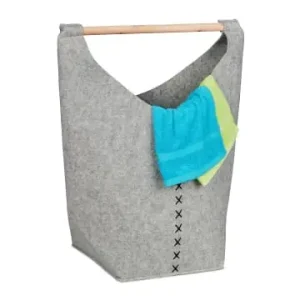 relaxdays Wäschesammler in Hellgrau/ Natur - (B)62 x (H)68 x (T)34,5 cm günstig kaufen | limango Gratis Versand