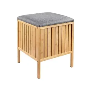 Bestseller relaxdays Wäschekorb in Natur/ Grau - (B)39 x (H)52 x (T)39 cm günstig kaufen | limango