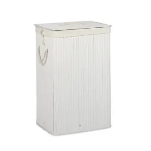 relaxdays Wäschekorb in Weiß - (B)43,5 x (H)65,5 x (T)33,5 cm günstig kaufen | limango Kostenloser Versand