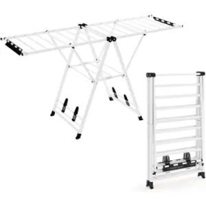 COSTWAY Wäscheständer 184cm klappbar mit verstellbaren Flügeln in Weiß günstig kaufen | limango Neue Kollektion