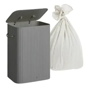 relaxdays Wäschekorb in Grau - (B)40 x (H)60 x (T)30 cm günstig kaufen | limango Rabatt