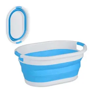 relaxdays Wäschekorb "faltbar" in Blau - 36 l günstig kaufen | limango Preisreduziert