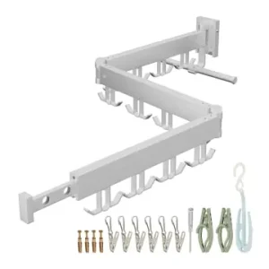 Angebot relaxdays Wand-Wäscheständer in Weiß günstig kaufen | limango