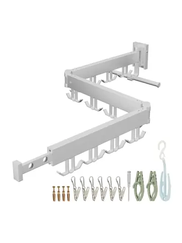 Angebot relaxdays Wand-Wäscheständer in Weiß günstig kaufen | limango