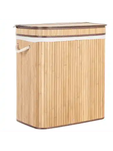 Schneller Versand Beliani Wäschekörbe KALTHOTA in Braun - (W) 52 x (H) 60 x (L) 34 cm günstig kaufen | limango