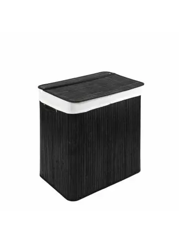 Nur Für Kurze Zeit WohnDirect Wäschekorb mit Deckel BAMBOO in Schwarz günstig kaufen | limango
